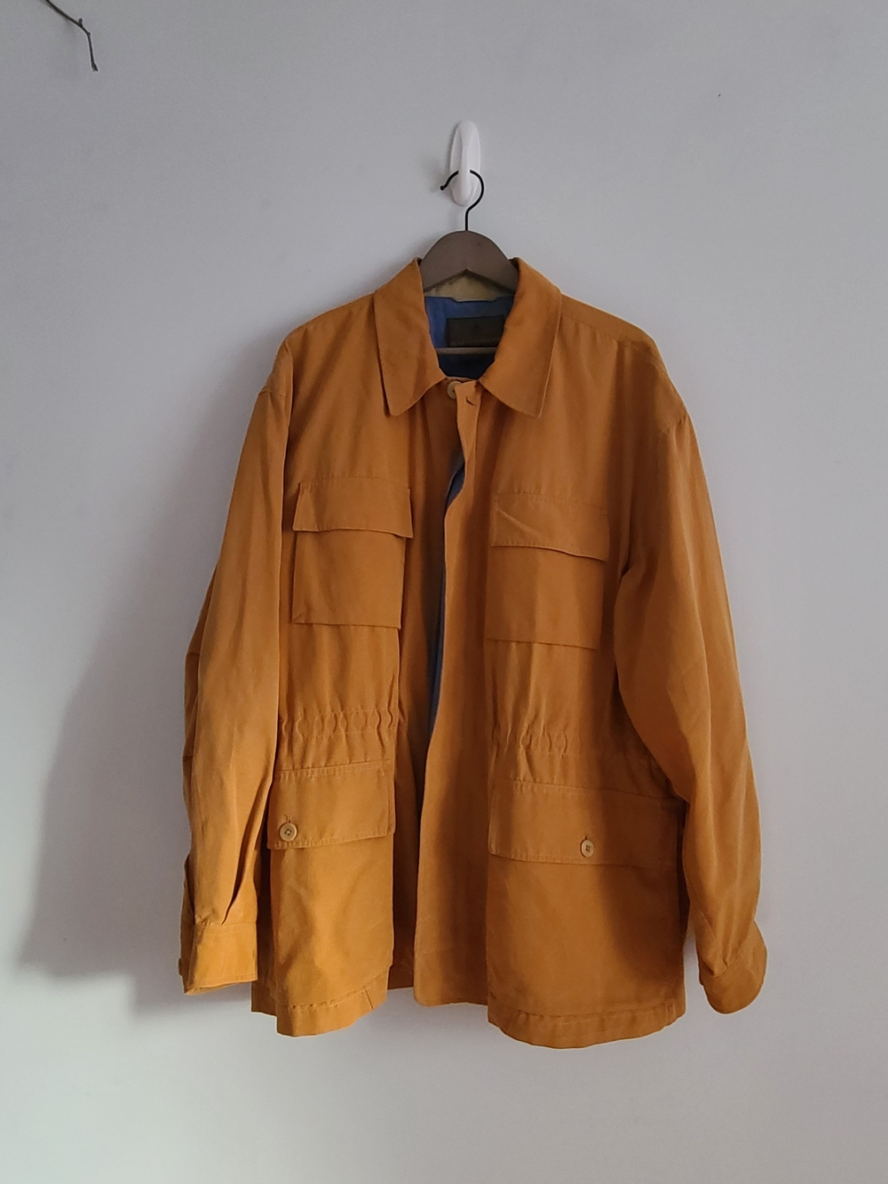 RAINFOREST Silk/Cotton Military Field Jacket Size XL